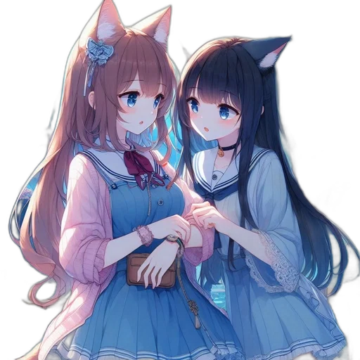 staff, dress, animal, creature, anime, pixel art, concept art, fantasy art transparent PNG cut-out