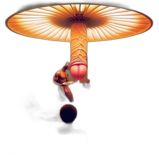 umbrella, staff, hat, hair, concept art, fantasy art, photorealistic, 3d render transparent PNG cut-out