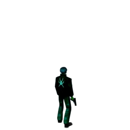 staff, jacket, robot, weapon transparent PNG cut-out