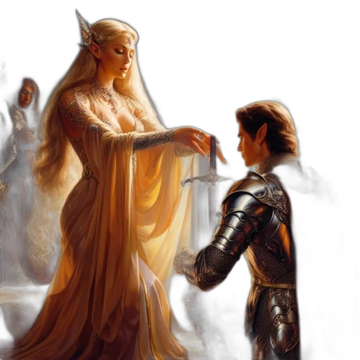 sword, dress, dragon, fantasy art, concept art, comic book art, fire, sunset transparent PNG cut-out