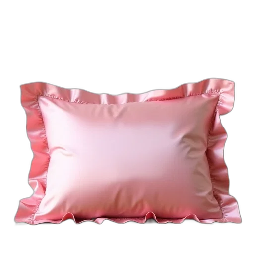 furniture, crown, 3d render, photorealistic, pastel, pink, satin, pillow transparent PNG cut-out