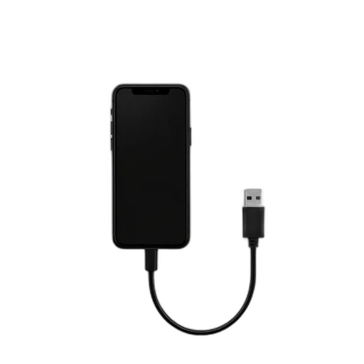 staff, weapon, black, smartphone, charging, cable, usb, connector transparent PNG cut-out