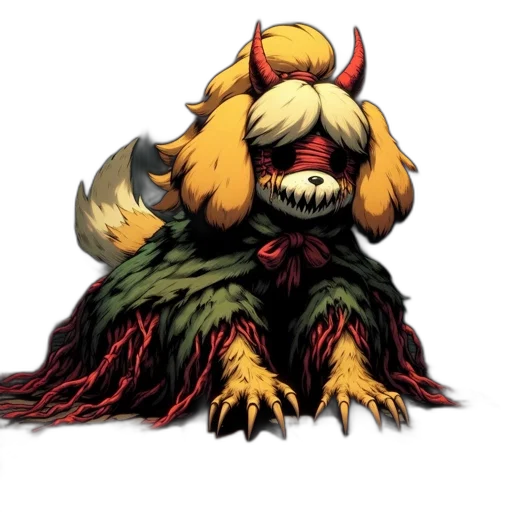 creature, mask, staff, animal, concept art, pixel art, fantasy art, comic book art transparent PNG cut-out