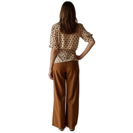 dress, staff, earth tones, golden transparent PNG cut-out