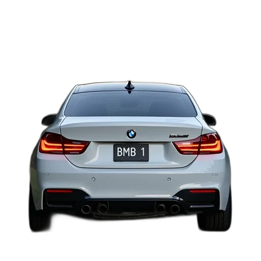 car, photorealistic, 3d render, concept art, white, bmw, black, roof transparent PNG cut-out