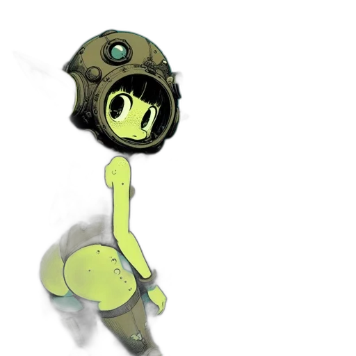 robot, staff, weapon, mask, concept art, 3d render, cartoon, pixel art transparent PNG cut-out