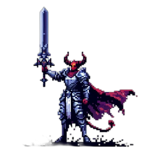 sword, staff, weapon, dragon, pixel art, concept art, fantasy art, comic book art transparent PNG cut-out