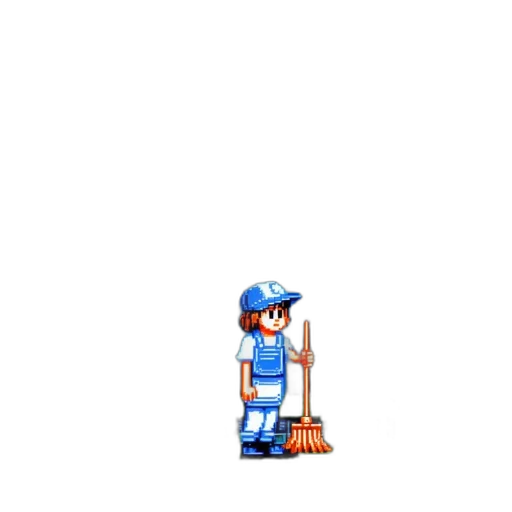 robot, staff, weapon, sword, pixel art, concept art, 3d render, vaporwave transparent PNG cut-out