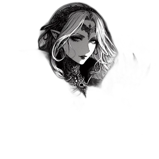 face, mask, crown, weapon, fantasy art, concept art, comic book art, pixel art transparent PNG cut-out