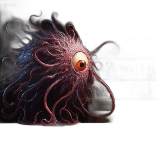creature, hair, animal, mask, concept art, fantasy art, 3d render, photorealistic transparent PNG cut-out
