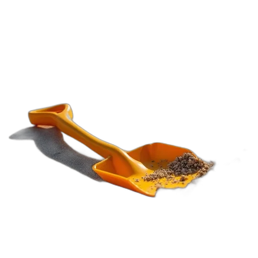 shoes, weapon, jewelry, staff, 3d render, golden, plastic, shovel transparent PNG cut-out