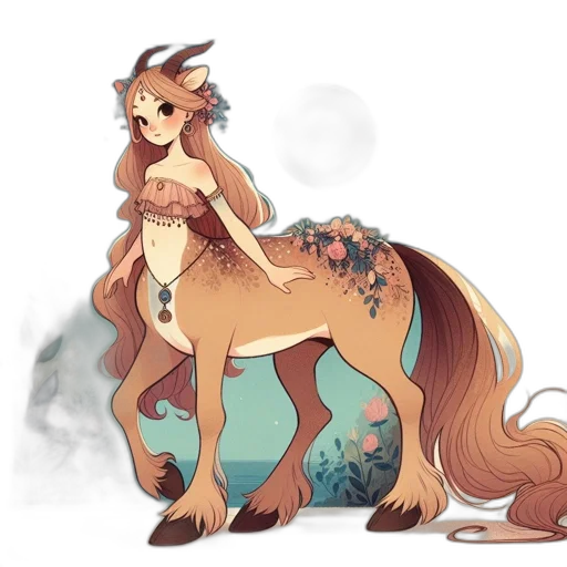 dragon, staff, creature, dress, fantasy art, concept art, anime, watercolor transparent PNG cut-out