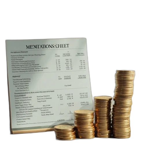 balance, sheet, cash, transactions transparent PNG cut-out