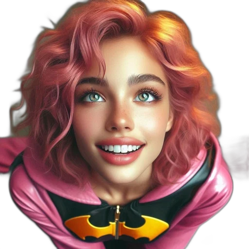 face, photorealistic, comic book art, fantasy art, concept art, neon, colorful, close-up transparent PNG cut-out