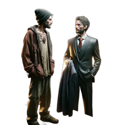 jacket, concept art, 3d render, pixel art, photorealistic, earth tones, man, stands transparent PNG cut-out