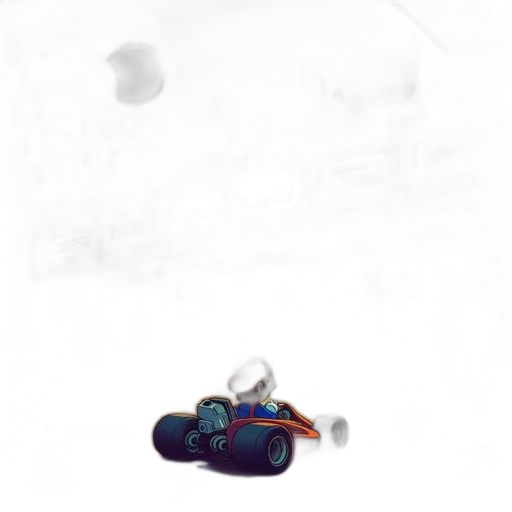 car, robot, creature, weapon, concept art, watercolor, pixel art, 3d render transparent PNG cut-out