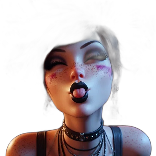 face, mask, staff, jewelry, photorealistic, cyberpunk, fantasy art, concept art transparent PNG cut-out