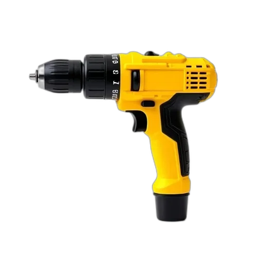 weapon, staff, yellow, black, power, drill, handle, displayed transparent PNG cut-out