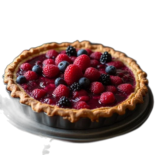 food, crown, 3d render, photorealistic, metal, pan, topped, berry transparent PNG cut-out