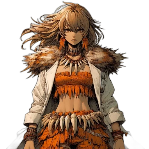 staff, dress, hair, mask, concept art, fantasy art, pixel art, comic book art transparent PNG cut-out
