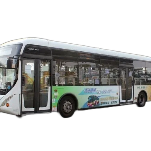3d render, photorealistic, white, bus transparent PNG cut-out