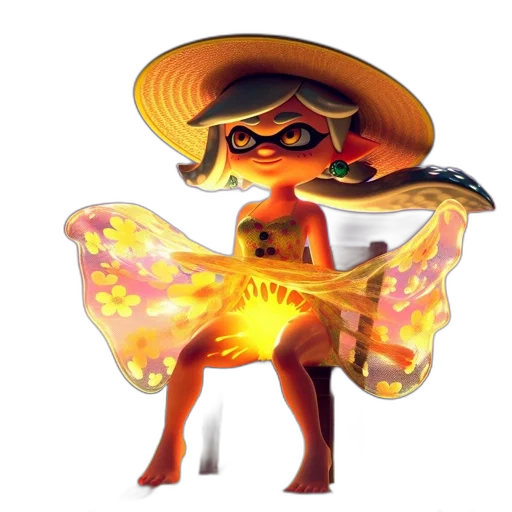dress, staff, weapon, mask, concept art, 3d render, fantasy art, pixel art transparent PNG cut-out