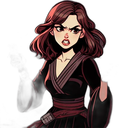 staff, comic book art, concept art, pixel art, fantasy art, dark, red, monochrome transparent PNG cut-out