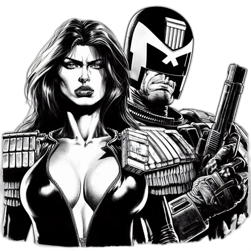 comic book art, concept art, cartoon, pixel art, two, masked, vigilante, personas transparent PNG cut-out