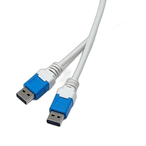 weapon, 3d render, pair, white, computer, cables, blue, connectors transparent PNG cut-out