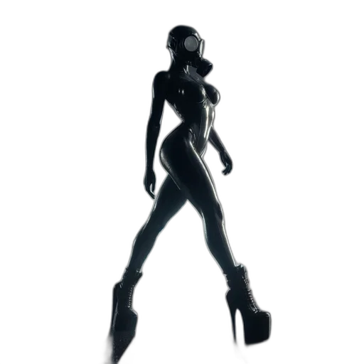 robot, dress, weapon, staff, concept art, 3d render, cyberpunk, comic book art transparent PNG cut-out