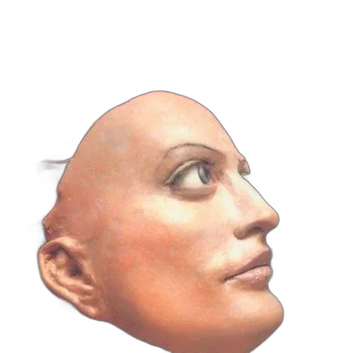 face, mask, robot, hair, photorealistic, 3d render, oil painting, vaporwave transparent PNG cut-out