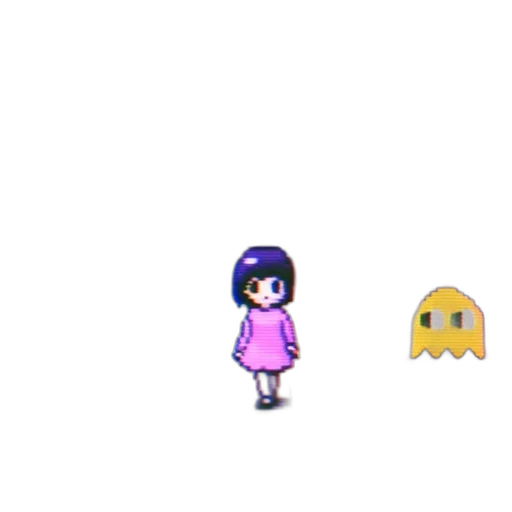 dress, robot, creature, mask, pixel art, concept art, 3d render, vaporwave transparent PNG cut-out