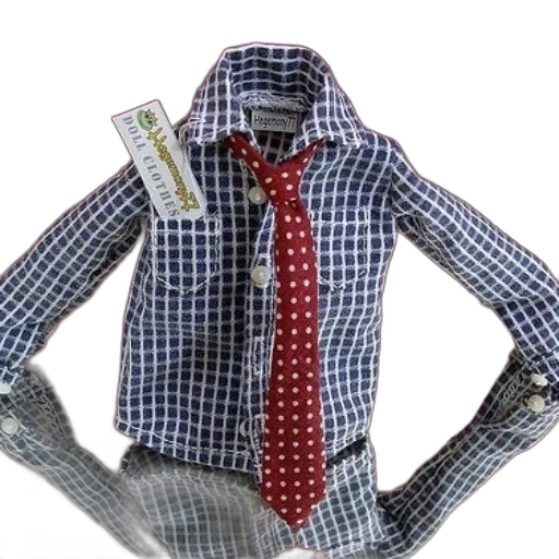 jacket, 3d render, blue, white, checkered, shirt, red, polka transparent PNG cut-out
