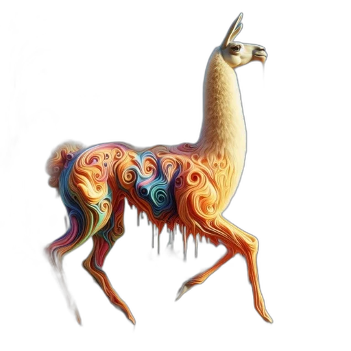 animal, creature, dragon, staff, concept art, fantasy art, 3d render, watercolor transparent PNG cut-out