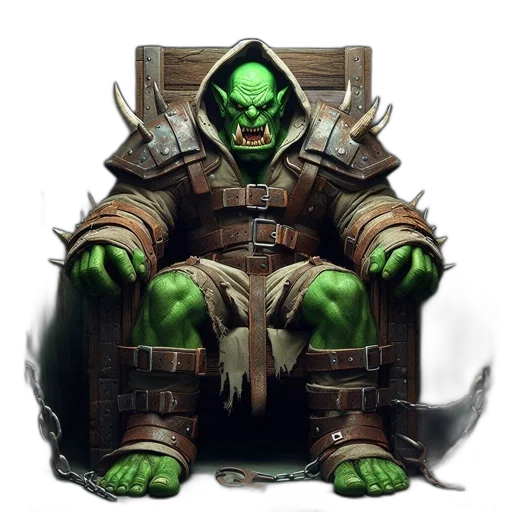 concept art, fantasy art, comic book art, green, intimidating, armored, creature, possibly transparent PNG cut-out