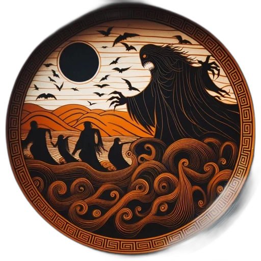 dragon, fantasy art, concept art, sunset, night, fire, underwater, dark transparent PNG cut-out