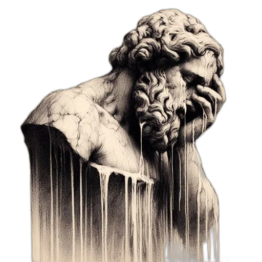face, hair, mask, creature, photorealistic, vaporwave, concept art, fantasy art transparent PNG cut-out