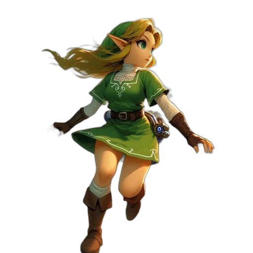 staff, dress, weapon, concept art, 3d render, fantasy art, pixel art, green transparent PNG cut-out