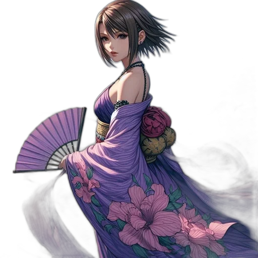 dress, staff, flower, weapon, concept art, fantasy art, anime, pixel art transparent PNG cut-out