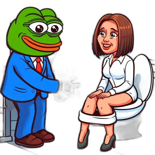 dress, robot, creature, face, cartoon, pixel art, bathroom, scene transparent PNG cut-out