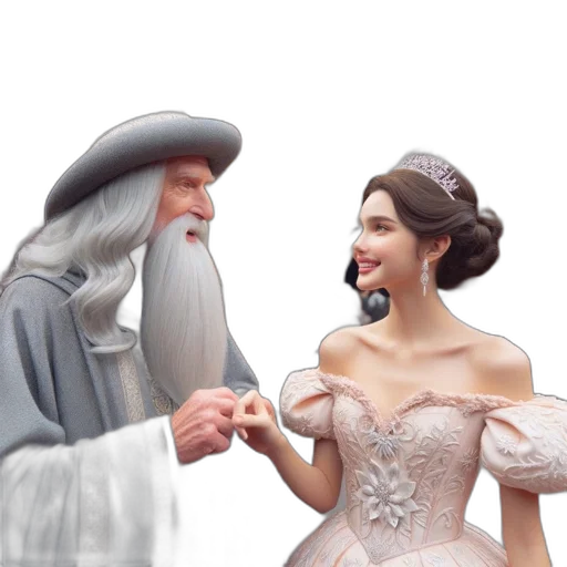 3d render, fantasy art, photorealistic, concept art, fantastical, setting, old, man transparent PNG cut-out