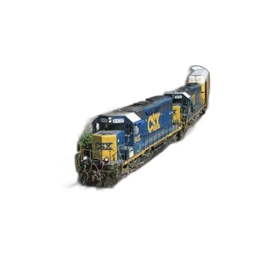 3d render, photorealistic, csx, train, traveling, down, tracks, near transparent PNG cut-out