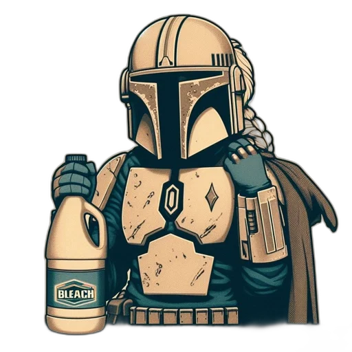 bottle, robot, concept art, pixel art, fantasy art, comic book art, armored, figure transparent PNG cut-out