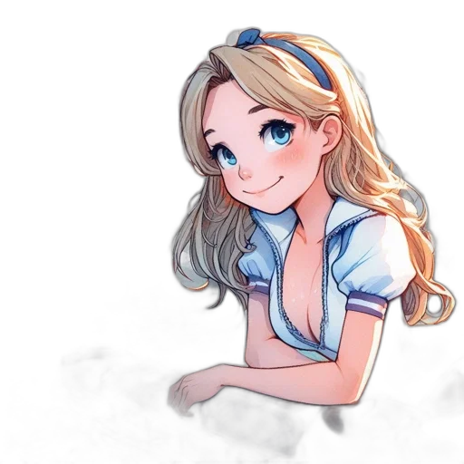dress, staff, face, robot, anime, cartoon, watercolor, fantasy art transparent PNG cut-out
