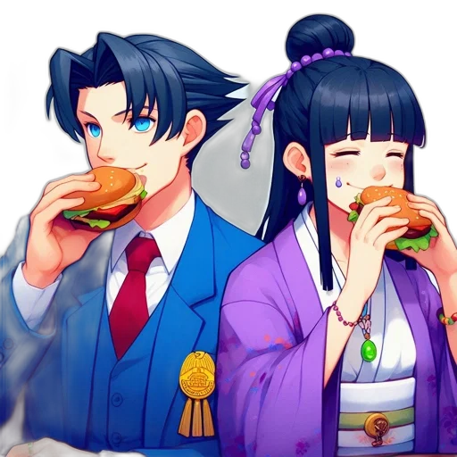 food, vaporwave, anime, pixel art, concept art, neon lights, night, two transparent PNG cut-out