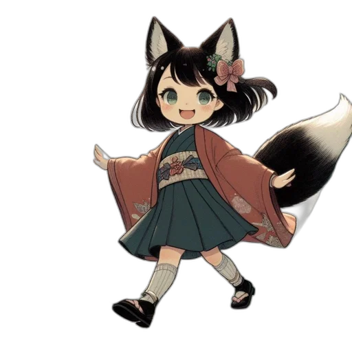 staff, animal, creature, anime, concept art, pixel art, fantasy art, monochrome transparent PNG cut-out