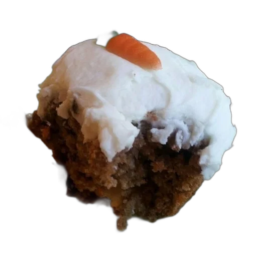 food, crown, 3d render, piece, carrot, cake, cream, cheese transparent PNG cut-out