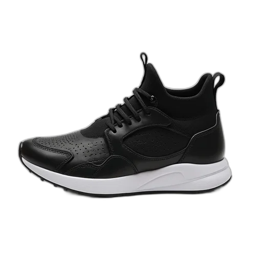 shoes, 3d render, black, sneaker transparent PNG cut-out