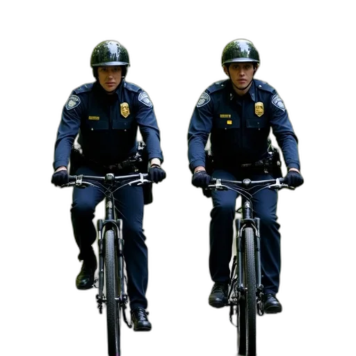 jacket, concept art, 3d render, photorealistic, two, police, officers, uniform transparent PNG cut-out