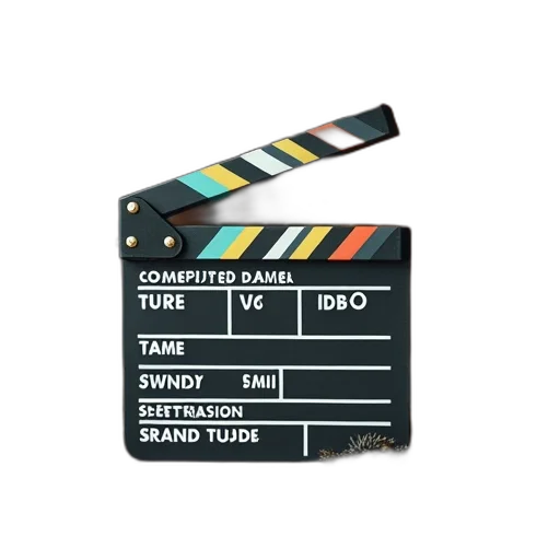 staff, weapon, 3d render, concept art, earth tones, director, clapboard, desk transparent PNG cut-out